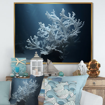 Anémone noire et bleue sur toile