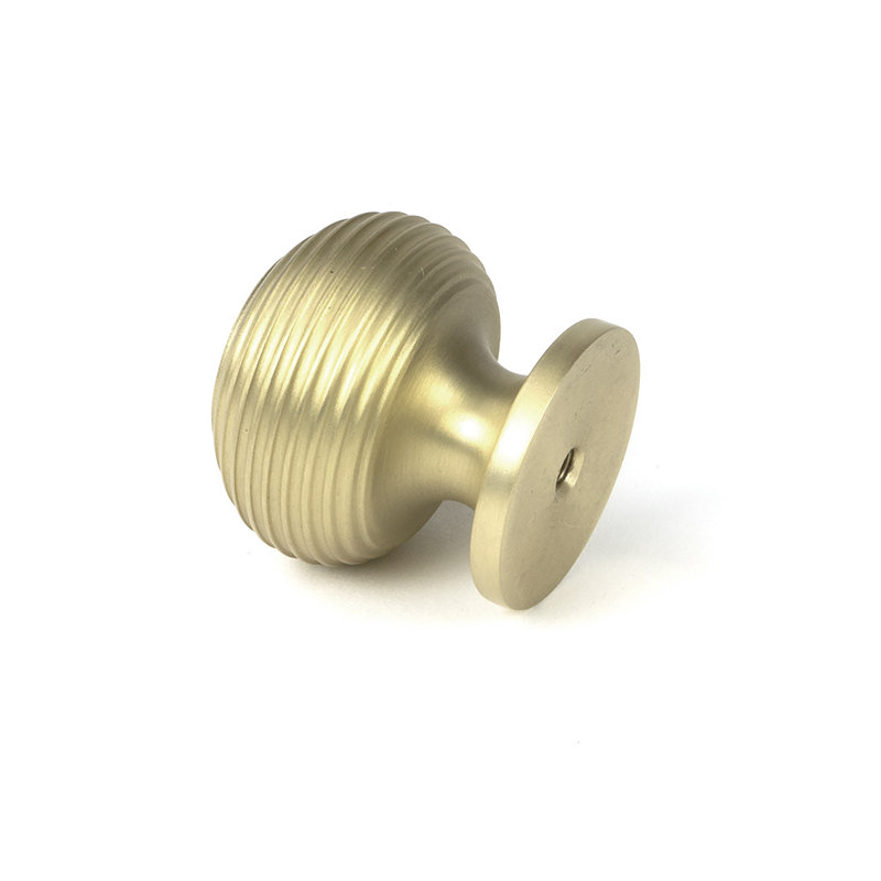 Beehive Cabinet Knob, Satin Brass, 1.18" Knob Diameter