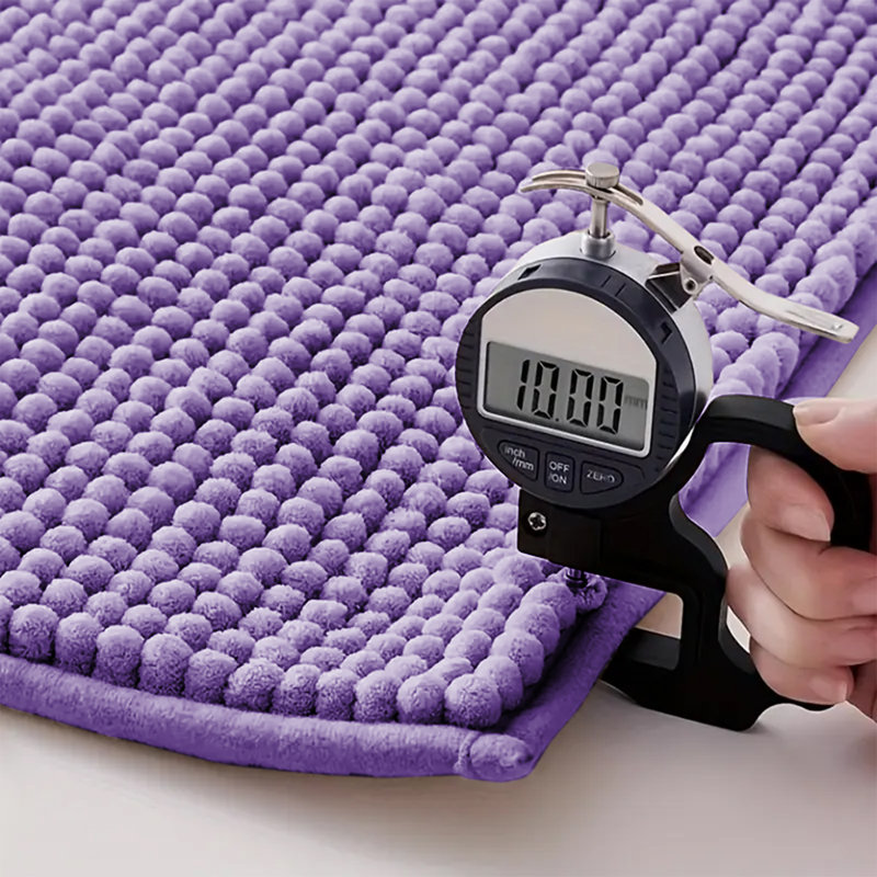 Neance Rectangle Non-Slip Bath Mat Chenille doormat , Lilac, 50cm W x 80cm L