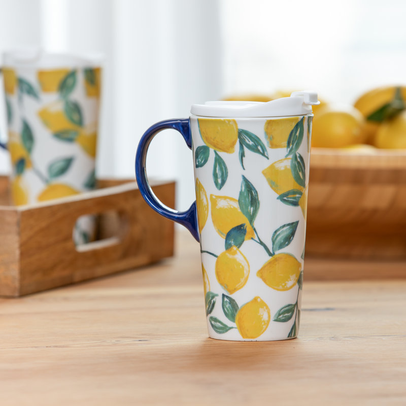 Coffret cadeau citrons en céramique citron 17 oz