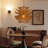 1-Light Pendant Lights Brown Flower Rattan-516843058