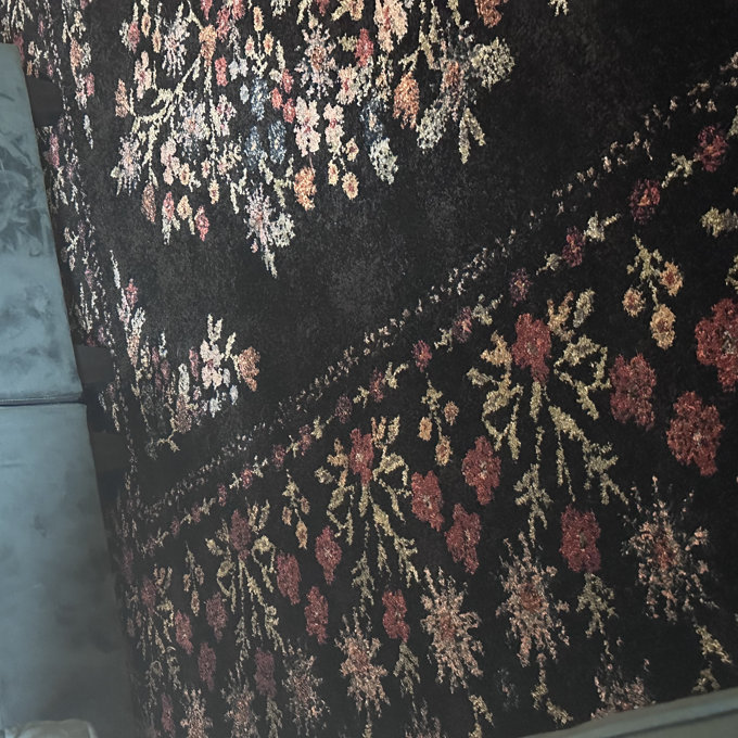 Loloi X Rifle Paper Co. Laurel Collection Area Rug – 5'3" X 7'8", Black/Multi Floral