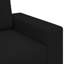Canapé vidaXL 100% polyester noir, contreplaqué, acier 2 places-1451117590