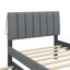 Lit plateforme simple tapissier avec lit gigogne sous le lit-1893588635