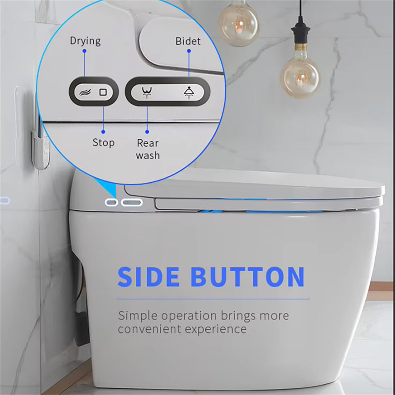 MONSFEST 1.28 Gallons GPF Elongated Bidet Toilet