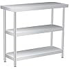 Commercial Stainless Steel 3-Shelf Work Table