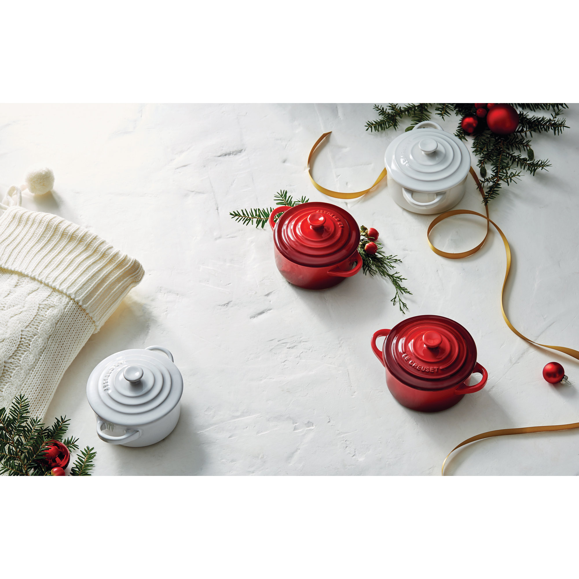 Le Creuset Stoneware Mini Round Cocotte, 8Oz., Cerise