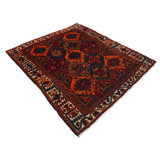 One-of-a-Kind 5'3'' X 5'11'' Area Rug in Red/Navy Blue/Flush Orange