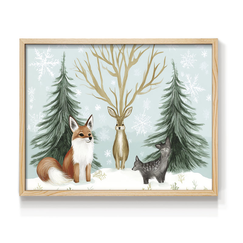 Chirstmas Art-CLXXXIV -Framed Print - Restickable, H 22 po x l 28 po, Naturel