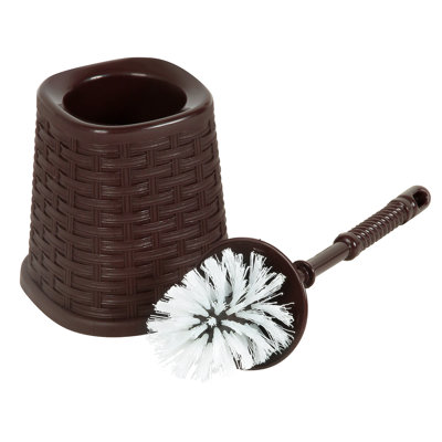 Wicker 16in. H Free Standing Toilet Brush and Holder