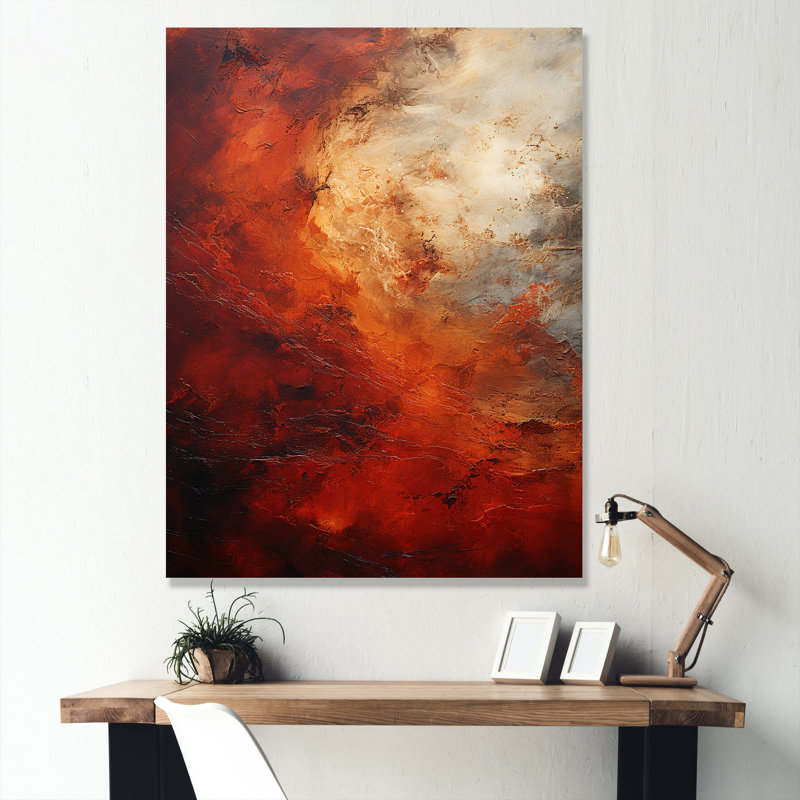 Maroon Mars Mystery Planète sur toile, Toile tendue, H 44 po x l 34 po x P 1,5 po