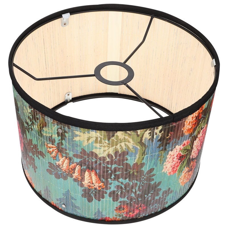 Bamboo Ceiling Lampshade With Flower Pattern Light Cover Light Shade Home Decor E27