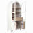 71" Tall Arched Kitchen Pantry Cabinet With Door Shelves, Farmhouse Kitchen Storage Cabinet With Open & Adjustable Shelves, Hidden Drawer & Glass Door, Cupboard For Kitchen, Dining Room-288187959