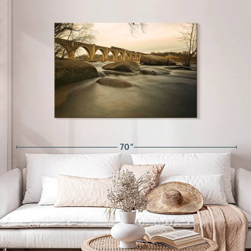 Nicci Train Over James River, 30" H x 45" W