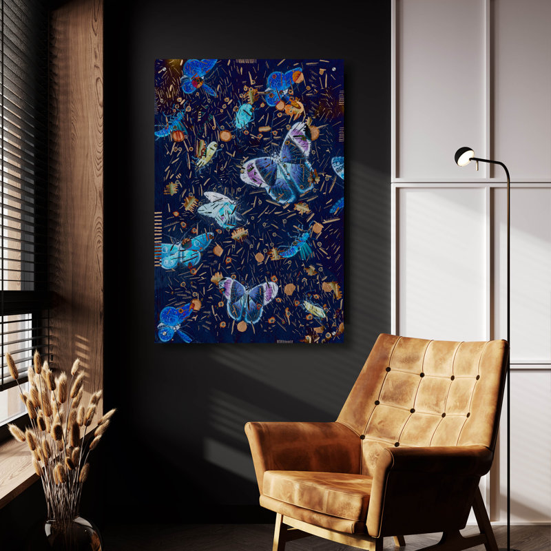 Art mural épique «Confetti with Butterflies 2» par Lori Arbel, 24 po x 36 po, H 36 po x l 24 po