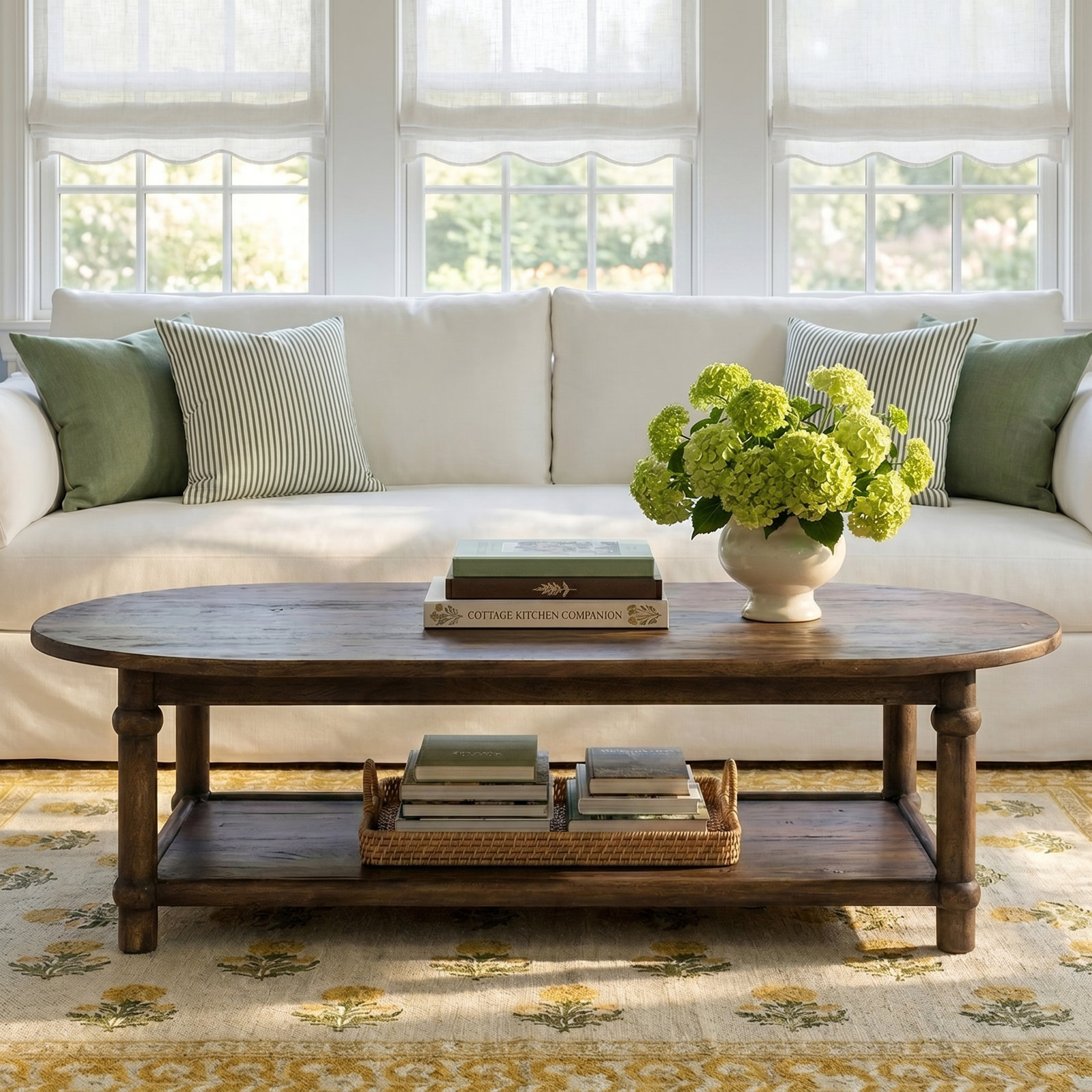 Charnes Coffee Table, Antique Belgium Bleach