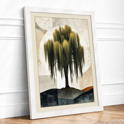 Weeping Willow Japandi - Framed Print