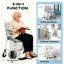 Fauteuil roulant de chevet avec siège rembourré