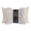 Linen Lumbar Pillow with Ostrich Feather Trim-40992935