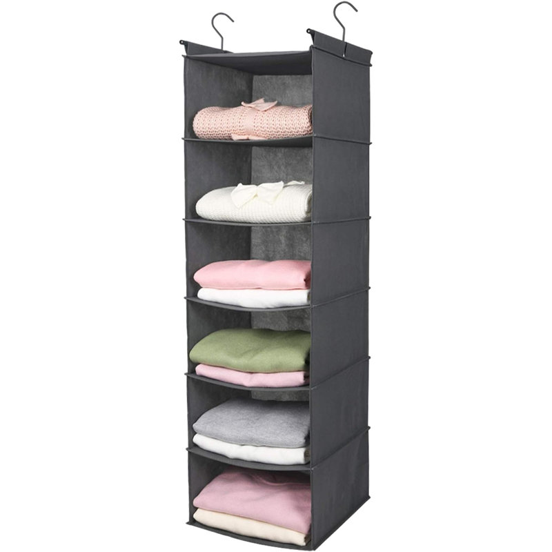 Siouxie Hanging Organizer, Gray, 42" H x 11.5" W x 12" D