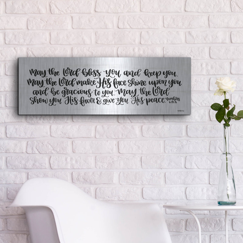 «May The Lord Bless You And Keep You» par Imparfect Dust, H 12 po x l 36 po