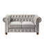 Causeuse Chesterfield en velours de style classique de 63,5 po avec garniture cloutée élégante-1159472664