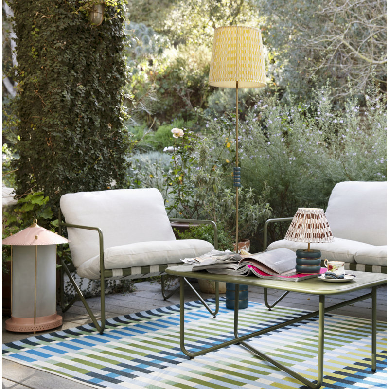 Tapis rayé intérieur / extérieur Icon, Rectangle 3 pi 7 po x 5 pi 7 po