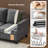 83.5" Upholstered Square Arm Suede Sofa-773577988