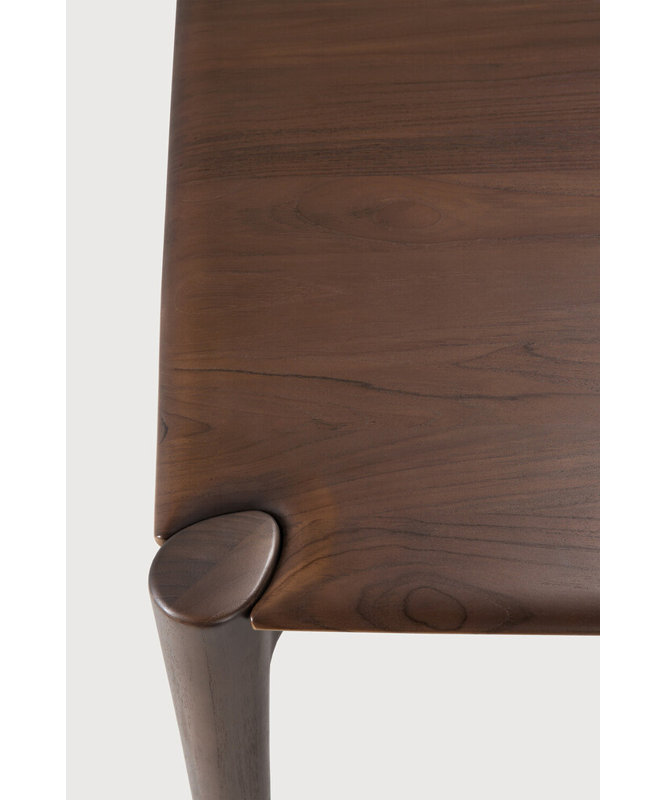 PI Solid Oak Dining Table, 30"H x 79"L x 37.5"W, Teak Brown