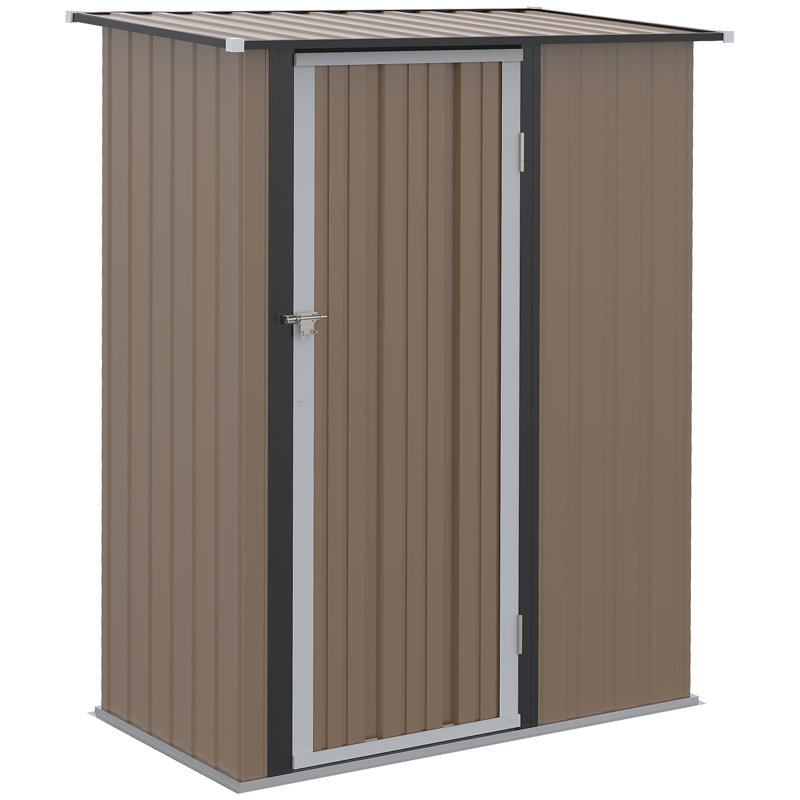 Ayad 2.7 ft. W x 4.6 ft. D Metal Pent Tool Shed