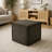 Hampton Square Pouf Ottoman - Walnut Brown-1781876266
