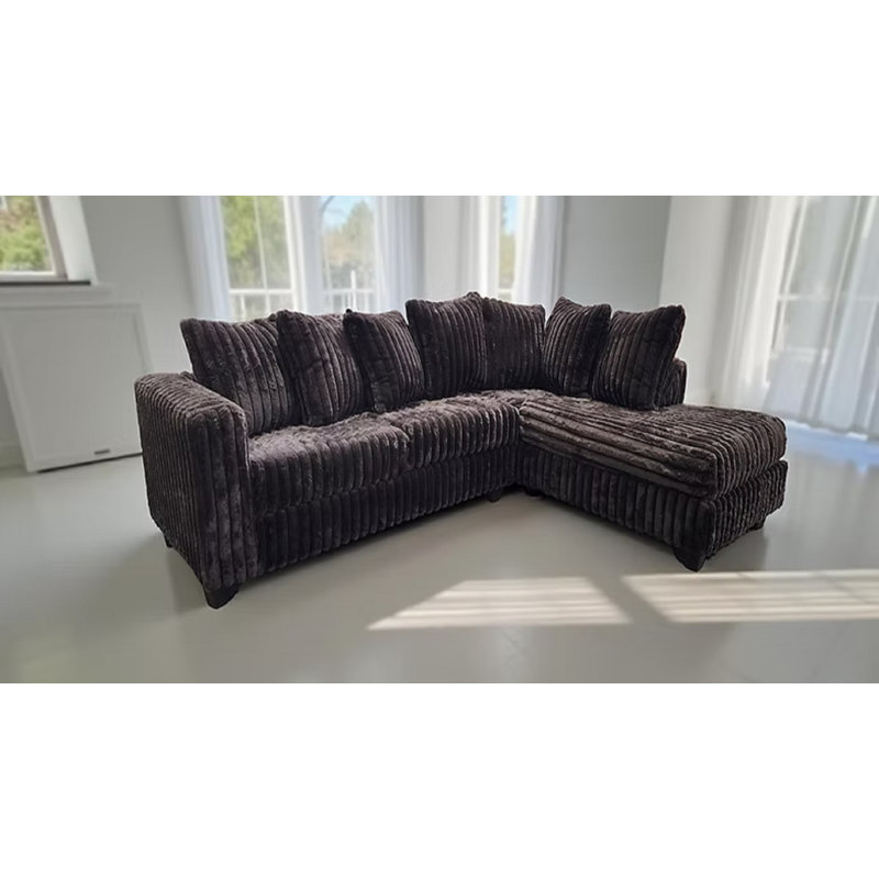 Canapé modulaire Kendal, Velours brun