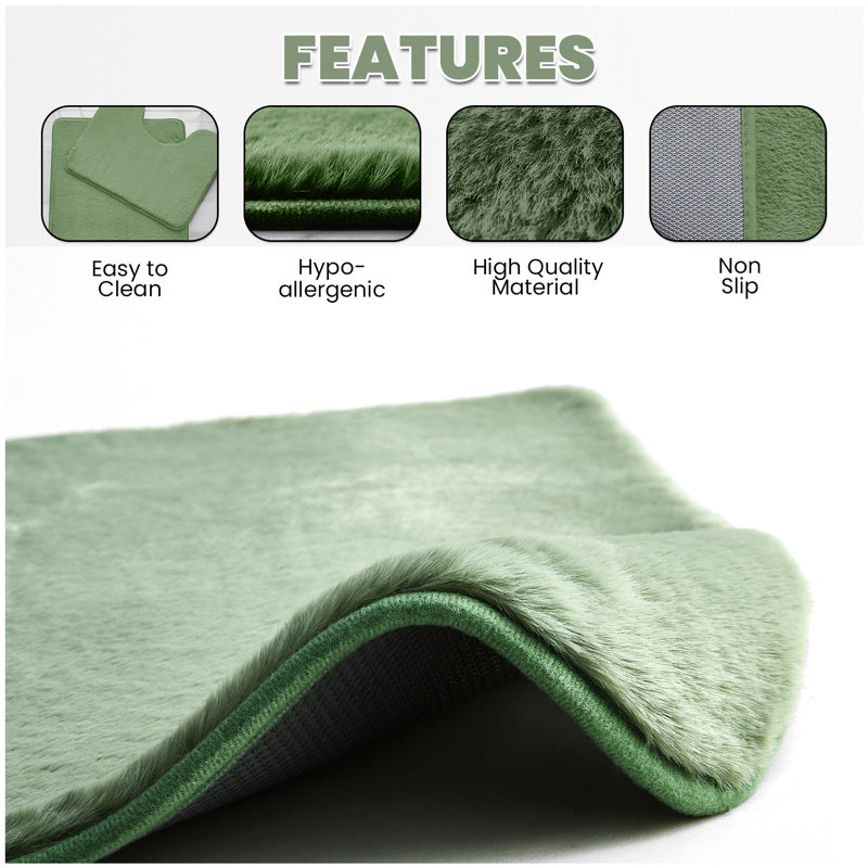Non-Slip Bath Mat, Green