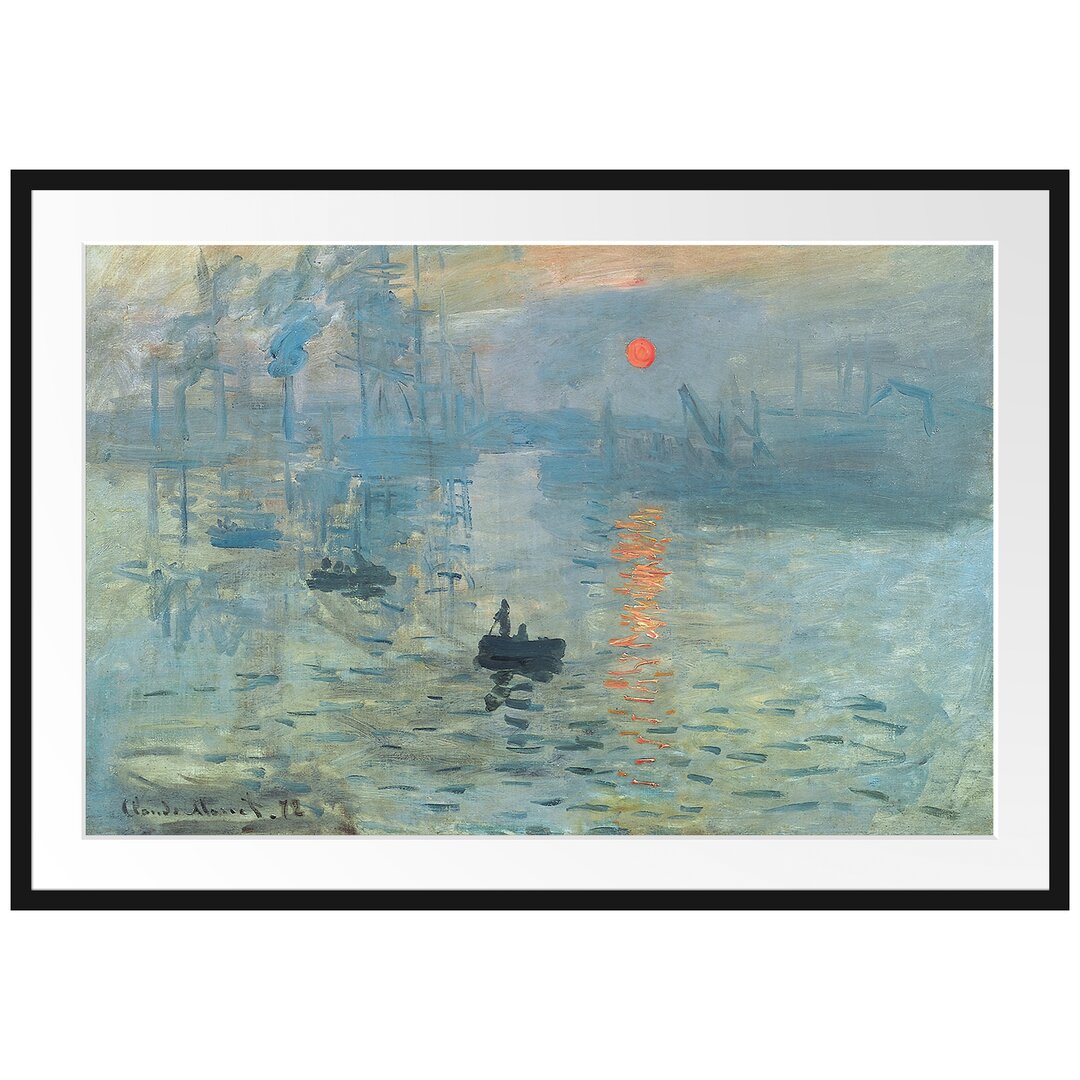 Gerahmtes Poster Impression Sunrise von Claude Monet