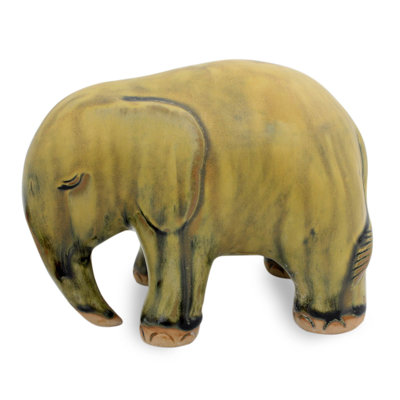 Figurine celadon éléphant saphir Galion