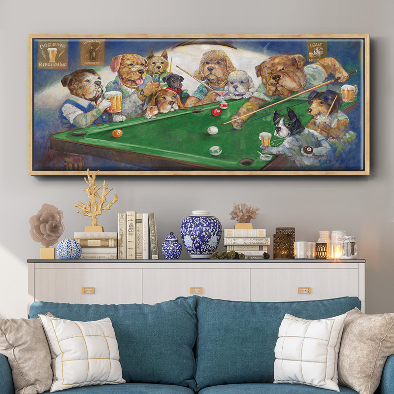 Pool Dogs - toile encadrée