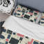 Ensemble de housse de couette à motif géométrique vert et rose Midcentury-109156128