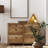 11"H Stained Glass Triangle Shade Wood Base Accent Lamp-717472796