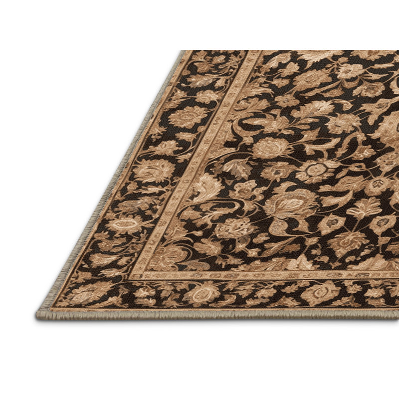 Tapis beige lavable à la machine, Rectangle 6 pi x 9 pi
