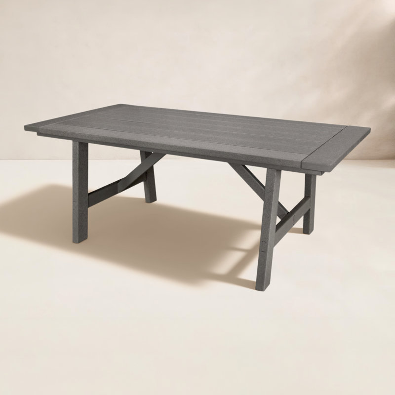 Table de salle à manger rustique 39 po x 75 po, Gris ardoise