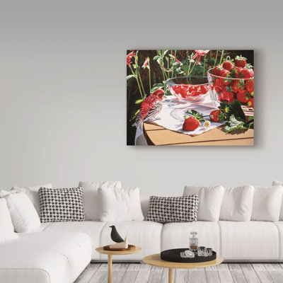 «Strawberries» par Etelca, impression sur toile tendue