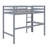 Twin Elevated Wooden Loft Bed, Comprehensively Fitted With Safety Railing, Integrated Desk, And Step Ladder-425410098