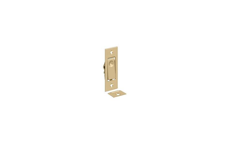 Deltana PDB42U4 Pocket Door Bolts; Jamb Bolt; Satin Brass Finish