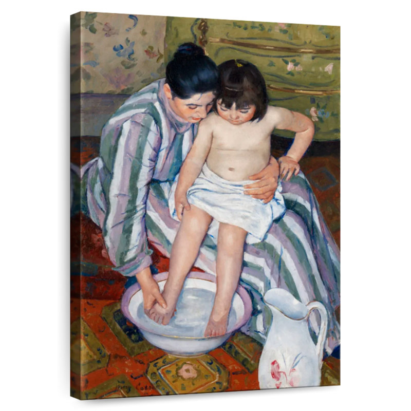 Leisha, le bain de l'enfant, 1893, H 36 po x l 24 po