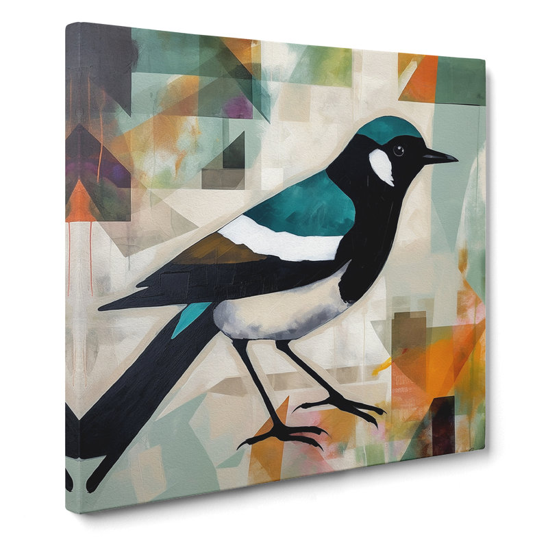 Magpie Bauhaus - Wrapped Canvas, 50cm H x 50cm W x 3cm D