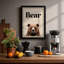 Bear Minimalist - Framed Print-2037063999-2037063992