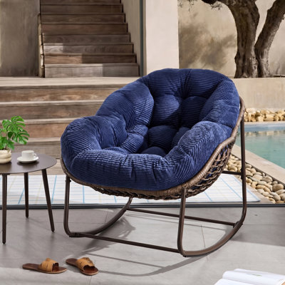 Fauteuil Papasan berçant surdimensionné pour patio