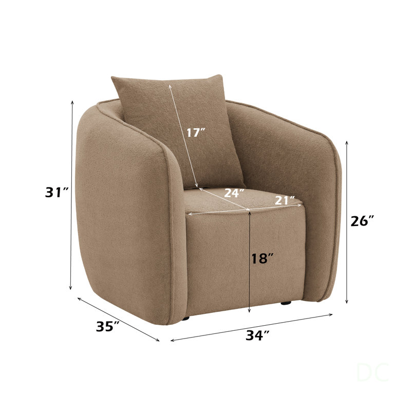 Luxueuse chaise en chenille avec coussin moelleux, siège à ressorts ensachés et structure en bois durable pour un confort ultime.