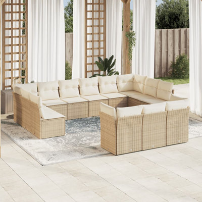 Ensemble de canapé de jardin Vidaxl beige