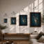 Galactic River Modern - Framed Print-713794131-713794135